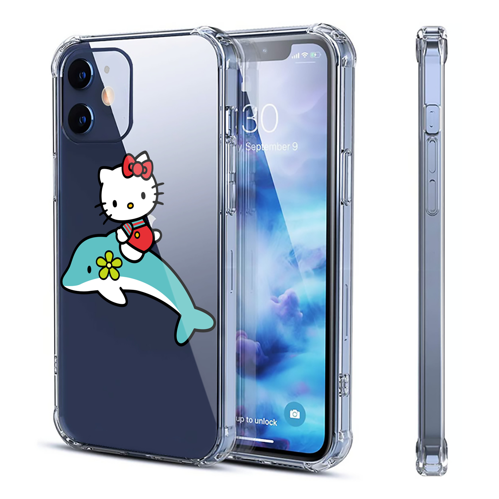 （画像用） Hello Kitty ハローキティ 【iPhone 12シリーズ対応】透明スマホケース（クリアソフトケース）